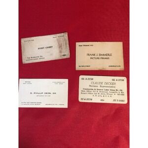 4 Vintage Business Cards Buffalo NY Kentucky Attorney Labor Union Framer